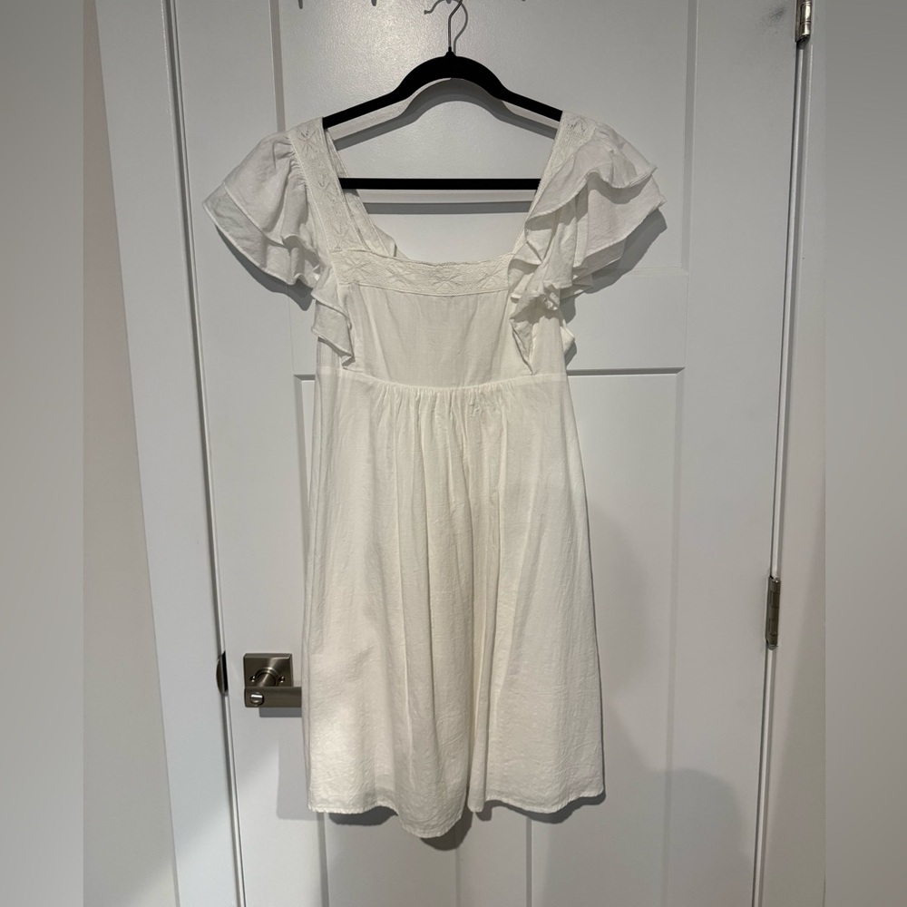 Wild Fable White linen babydoll dress - Picture 3 of 5